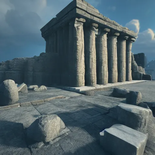 Image similar to temple of the ancient, unreal engine 5, octane render, nanite