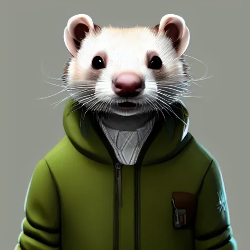 Image similar to a anthropomorphic ferret is walter white, hyperdetailed, artstation, cgsociety, 8 k