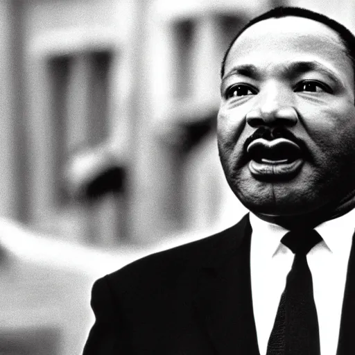 Prompt: martin luther king jr. learns a lot in heaven