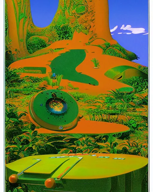 Prompt: roland 808 by Roger Dean