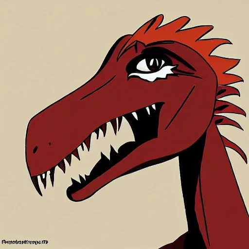 Prompt: tupac as a velociraptor, npr, stylized, cel shaded, anime