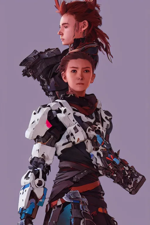 Image similar to combination suit armor aloy horizon forbidden west horizon zero dawn robot ninja mask helmet backpack tribal, aesthetic octane render, 8 k hd resolution, by ilya kuvshinov and cushart krentz and gilleard james radiating a glowing aura cgi rtx 2 0 2 2