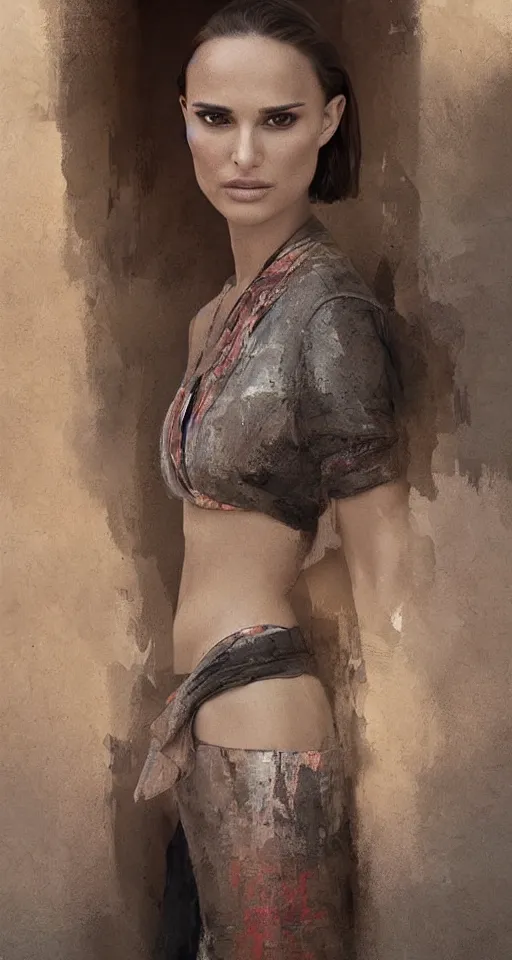 Image similar to Natalie Portman in marrakech Next to the pool, portrait,digital art,ultra realistic,ultra detailed,art by greg rutkowski