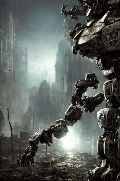 Image similar to a futurecore boxing humanoid mecha in ruin city, bright, by real steel ( 2 0 1 1 ), eve venture, raymond swanland, cryengine, post apocalyptic, mechanical structure, unreal engine 5, camouflage scheme, sharp focus, 8 k realistic, hyper detailed, bright, background by greg rutkowski, ray tracing, realistic shaded, smooth face