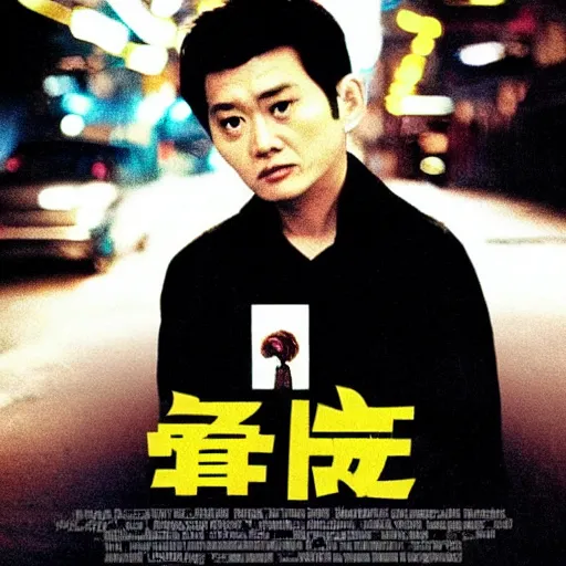 Prompt: lonely walk at midnight, movie by wong kar-wai