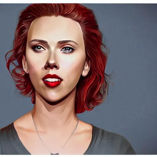 Prompt: a realistic illustration of Scarlett Johansson