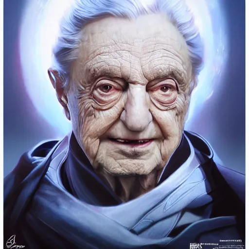 Image similar to Portrait of George Soros as Darth Sidious from star wars, made by stanly artgerm lau, wlop, rossdraws, james jean, andrei riabovitchev ,marc simonetti