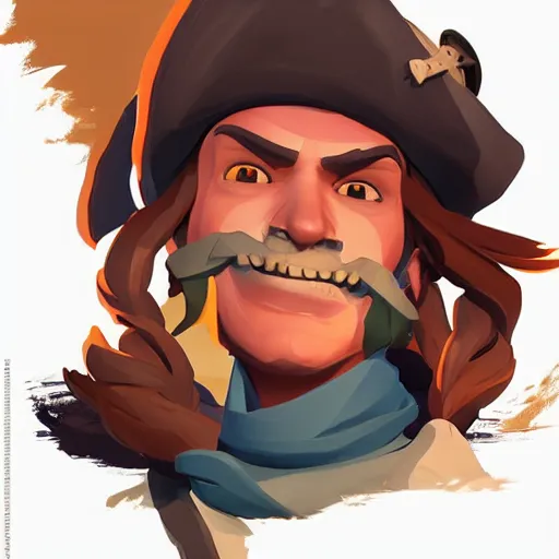 Image similar to painting jack the pirate on sea of thieves game avatar hero smooth face median photoshop filter cutout vector behance hd by jesper ejsing, by rhads, makoto shinkai and lois van baarle, ilya kuvshinov, rossdraws, illustration, art by ilya kuvshinov and gustav klimt