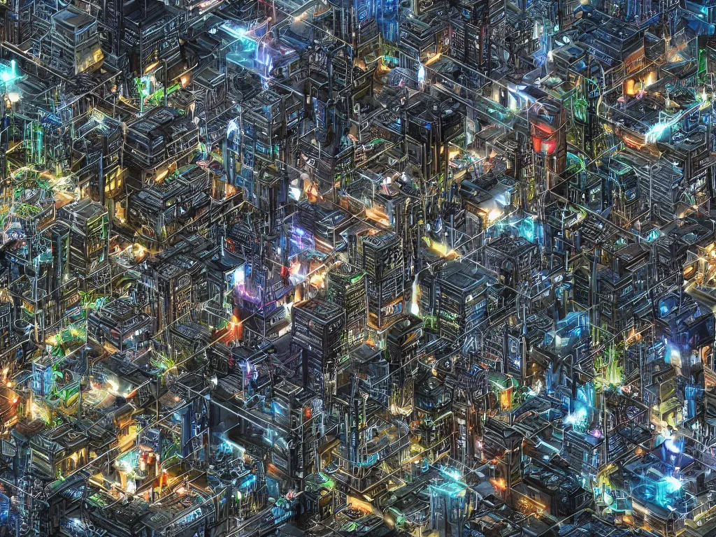 Prompt: Cybernetix, dystopian city, underground, UHD, uhd, highly detailled