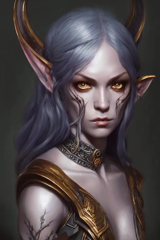 Image similar to dark elf princess, highly detailed, d & d, fantasy, highly detailed, digital painting, trending on artstation, concept art, sharp focus, illustration, art by artgerm and greg rutkowski and fuji choko and viktoria gavrilenko and hoang lap