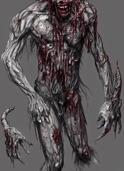 Prompt: detailed beautiful cool male character art depicting am infected zombie monster, concept art, depth of field, on amino, by sakimichan patreon, wlop, weibo, bcy. net, colorhub. me high quality art on artstation.