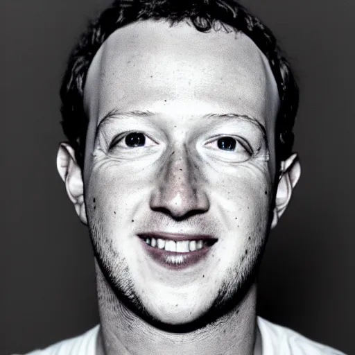 Prompt: mark zuckerburg krang, grainy film photography