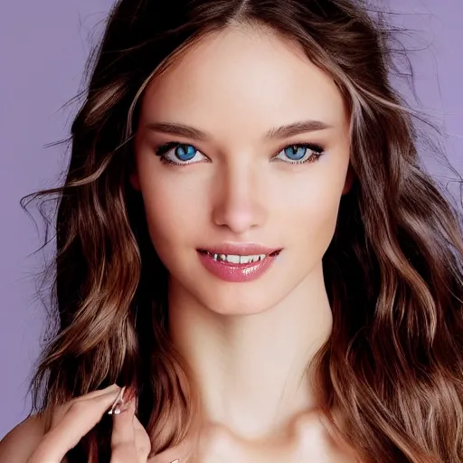 Image similar to victoria's secret ballerina, perfect face, symmetrical