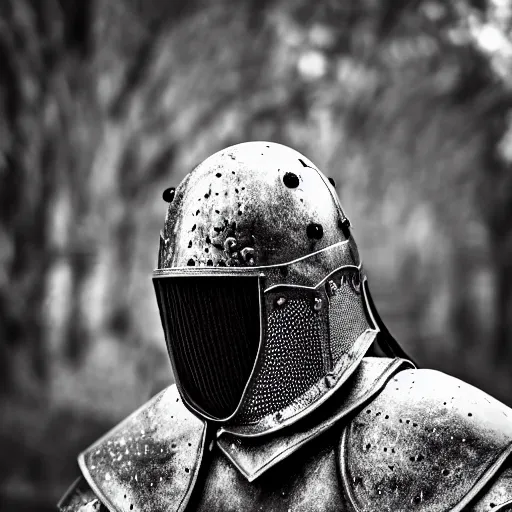 Image similar to knight wearing wearing armor infused with magic, shallow depth of field, moody lighting, 8 k,