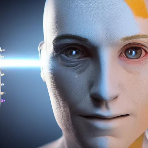 Prompt: data, an android human like assistant that provide answers to analytical questions. hyper realistic. cyborg. 4 k