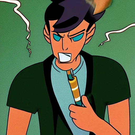 Image similar to a real photo of ben tennyson ( ben 1 0 ) smoking a cigarette