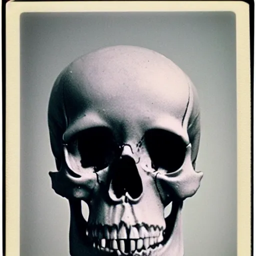 Image similar to polaroid of a human skull