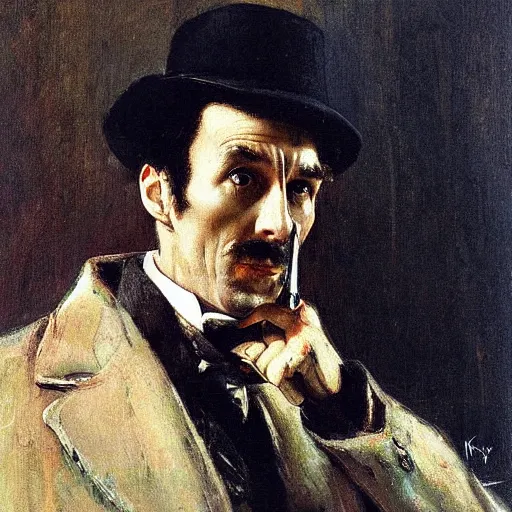 Image similar to Sherlock Holmes by Ilya Repin