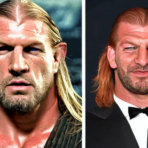 Image similar to triple H as Legolas clean shaven