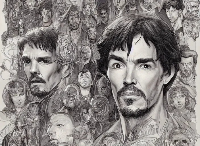 Image similar to a highly detailed anatomical portrait of stephen strange, james gurney, james jean