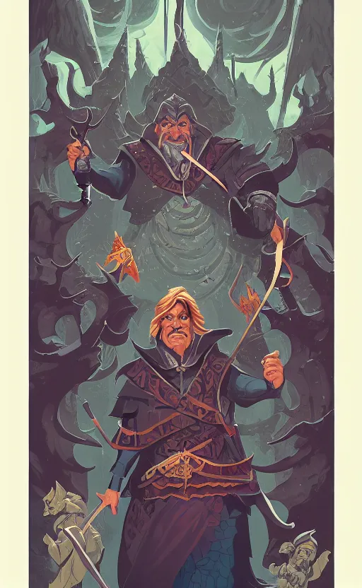 Image similar to powerful wizard, dungeons and dragons by simon kennedy, studio muti