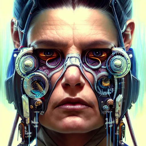 Prompt: portrait painting of a cyberpunk corporate boss native american, ultra realistic, concept art, intricate details, eerie, highly detailed, photorealistic, octane render, 8 k, unreal engine. art by artgerm and greg rutkowski and charlie bowater and magali villeneuve and alphonse mucha