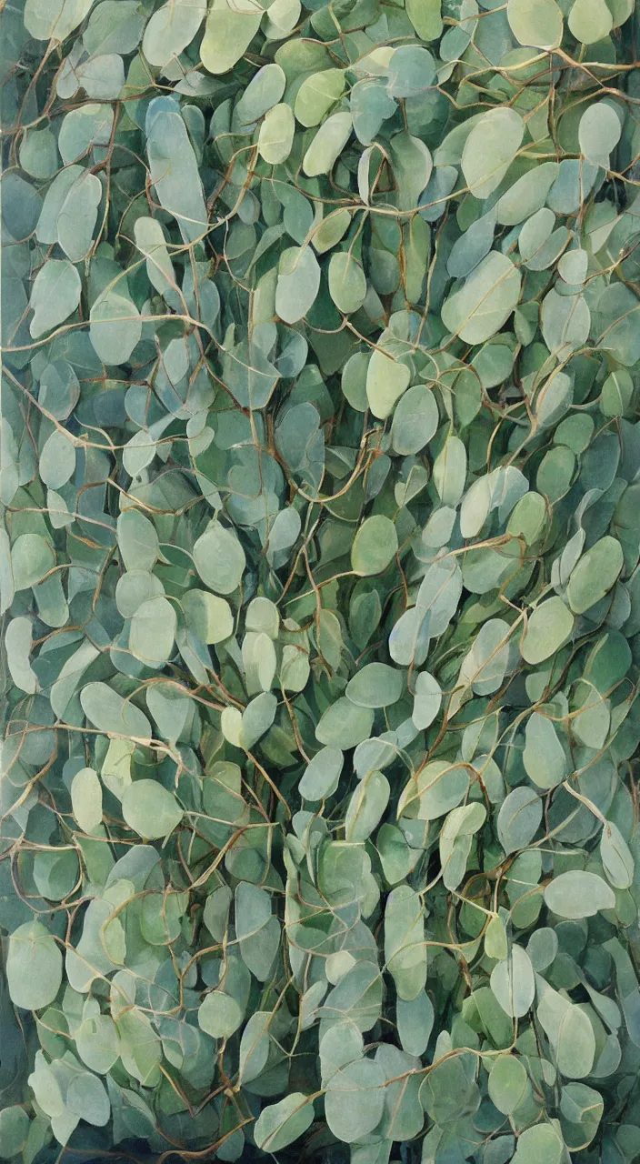Prompt: a biomorphic ceramic still distilling eucalyptus into green oil, infrastructure, brush stroke, romantic painting