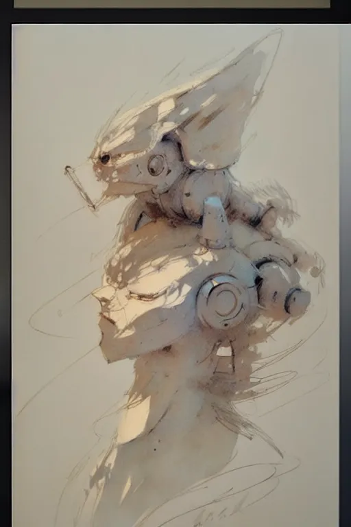 Image similar to sketch, soft texture muted color ( ( ( ( gouache robot. ) ) ) ) ) by jean baptiste monge!!!!!!!!!!!!!!!!!!!!!!!!!!!!!!!!!!!!