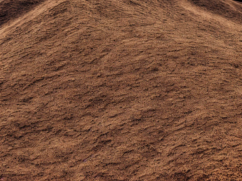 Image similar to a close up of a rounded dirt hill, highly textured