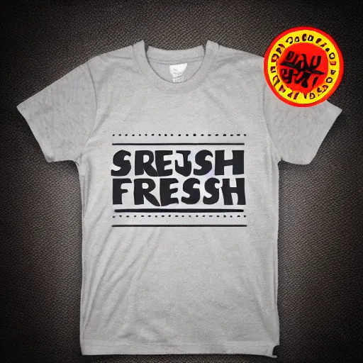 Image similar to reddy fresh T shirt design, studio, white background