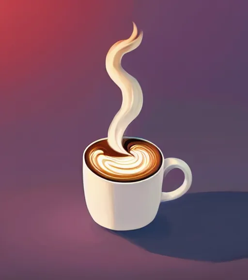 Image similar to icon stylized minimalist cappuccino, loftis, cory behance hd by jesper ejsing, by rhads, makoto shinkai and lois van baarle, ilya kuvshinov, rossdraws global illumination