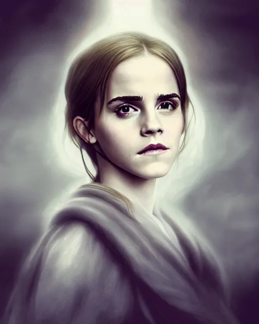 Prompt: emma watson as hermione cast magic spell, hogwarts, d & d, soft diffused light, bjork aesthetic, translucent, by rineke dijkstra and artgerm, intricate details, highly detailed, masterpiece,