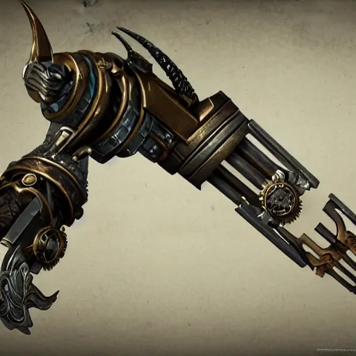 Image similar to steampunk style weapons, concept art, octane render, trending on dishonored