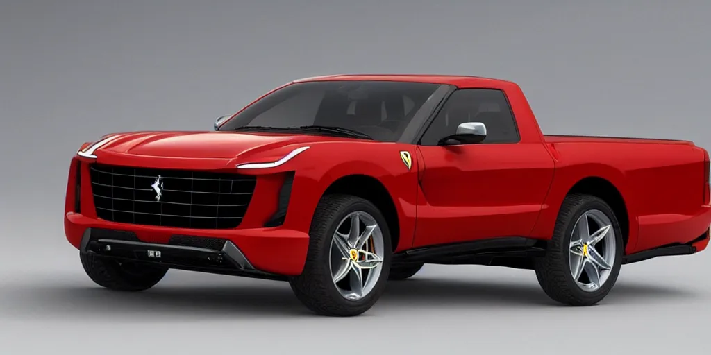 Image similar to “2020 Ferrari Pickup Truck, HD, ultra Realistic”