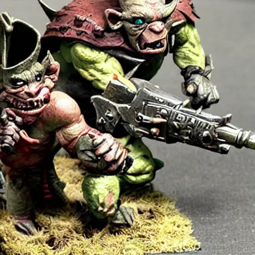Prompt: a war goblin