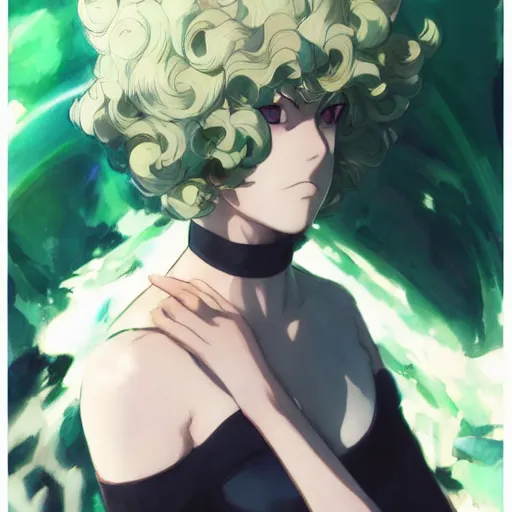 Image similar to tatsumaki from one punch man, art by makoto shinkai, ross tran, kuvshinov ilya, cushart krenz, wlop, detailed, sharp focus, intricate