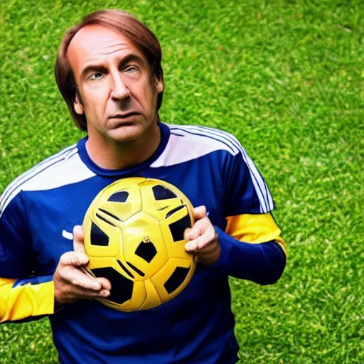 Image similar to photo of Saul Goodman as a soccer player