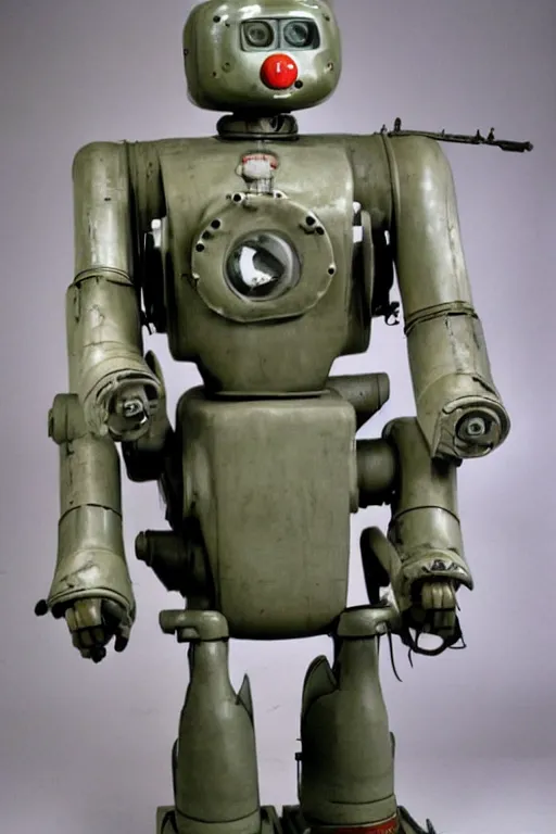 Image similar to soviet military robot scary retro - futuristic