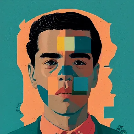 Prompt: Supreme x Wes Anderson Profile Picture by Sachin Teng, asymmetrical, Organic Painting , Matte Painting, geometric shapes, hard edges, graffiti, street art,:2 by Sachin Teng:4