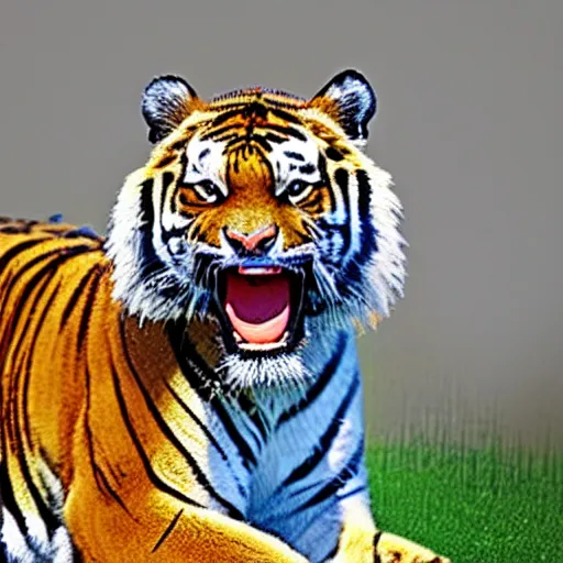 Image similar to tiger as white paper