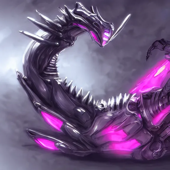 Image similar to very close up foot pov shot, hyperdetailed elegant beautiful stunning, anthropomorphic mecha female dragon, showing detailed dragon paws to camera, sharp claws, soft pads, sharp silver armor, fuchsia skin, anthro dragon art, warframe destiny fanart, furry paws furry, furaffinity, deviantart, octane, ekasportal