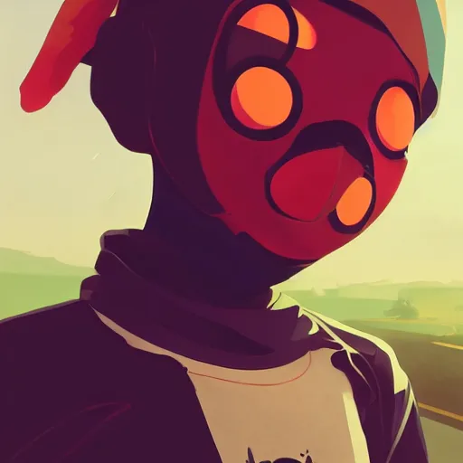 Image similar to face icon stylized minimalist flcl, loftis, cory behance hd by jesper ejsing, by rhads, makoto shinkai and lois van baarle, ilya kuvshinov, rossdraws global illumination