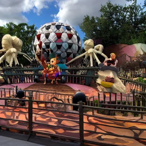 Image similar to photograph of danhausen on small world ride at epcot,