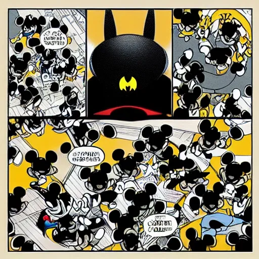 Image similar to mickey mouse as batman
