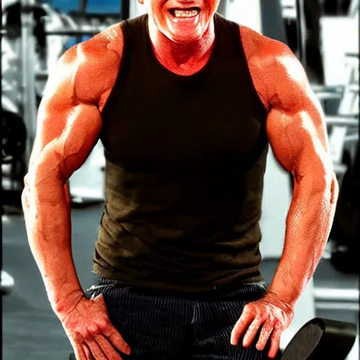 Prompt: gordon ramsay as a muscular bodybuilder