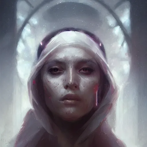 Image similar to a beautiful portrait of a death goddess by Greg Rutkowski and Raymond Swanland, Trending on Artstation, ultra realistic digital art