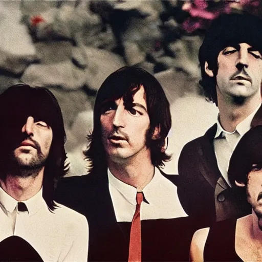 Prompt: pink floyd and the beatles