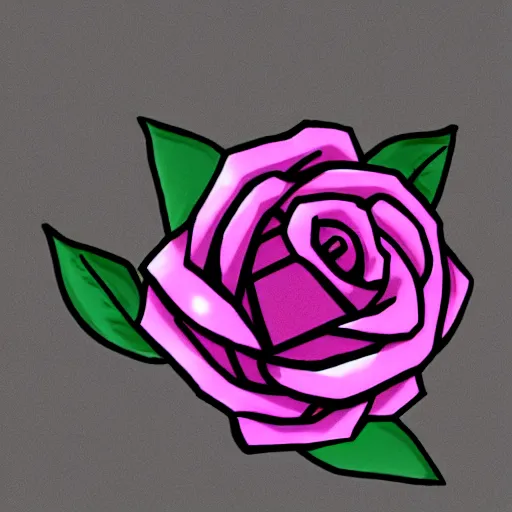 Image similar to twitch emote rose lineart cute