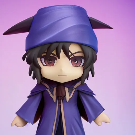 Prompt: face detailing wizard in the style of matte painting nendoroid and chibi, eyes in the style of nendoroid, middle close up, Julian ope, flat shading, 2D illustration