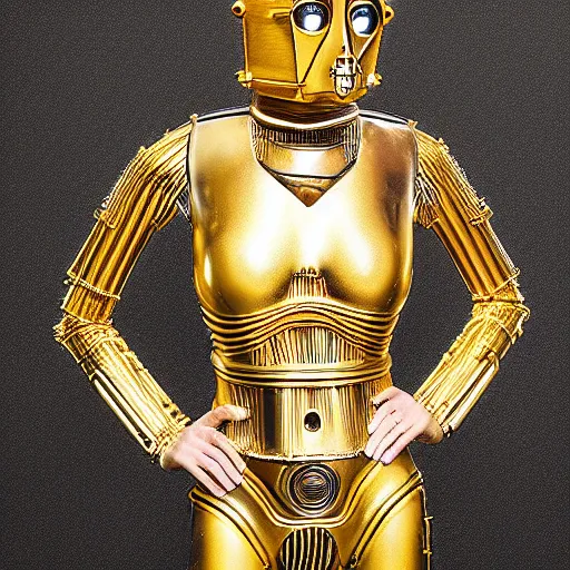 Image similar to a female C-3PO